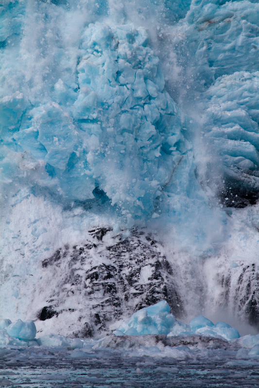 Aialik Glacier Calving Into Ocean